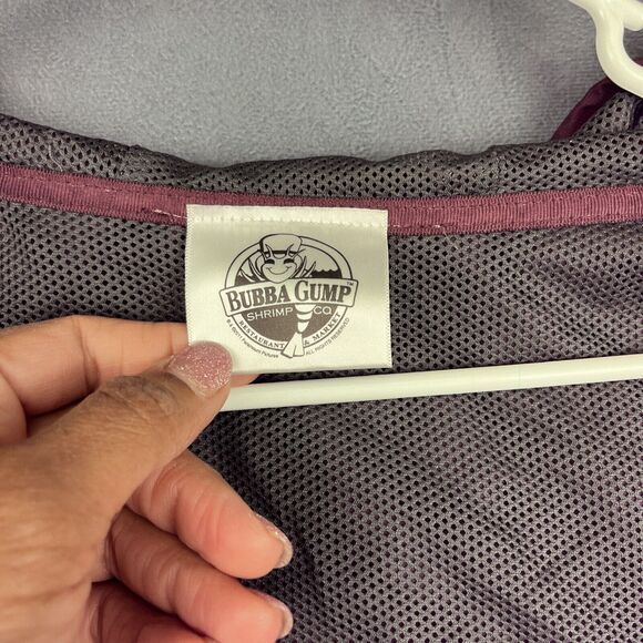 Bubba Gump Windbreaker Jacket Men's XXL Maroon Hooded Shrimp Co Forrest Gump - Picture 5 of 11